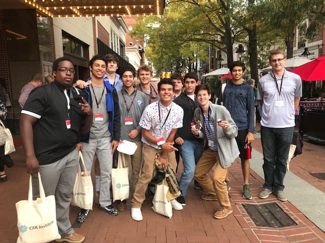 students in downtown Charlottesville