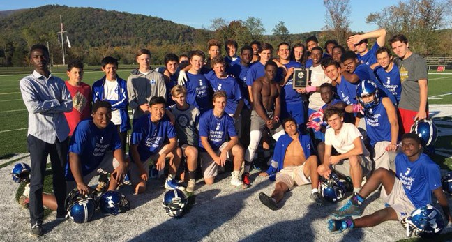 Football team celebrates conference championship