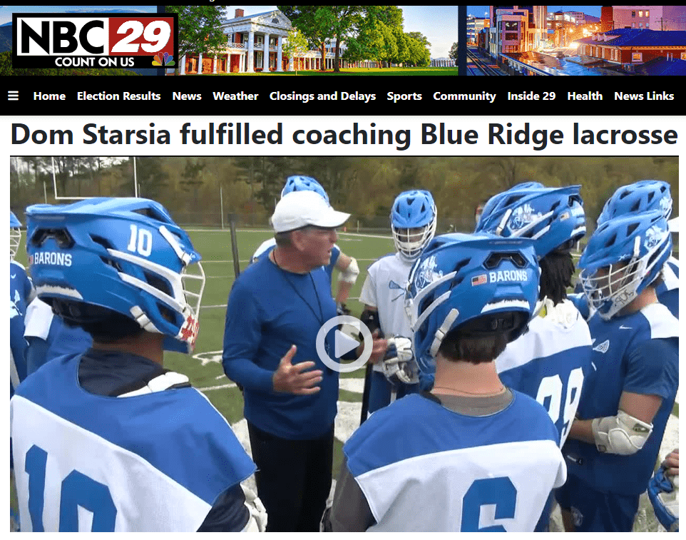 Dom Starsia coaching at Blue Ridge School